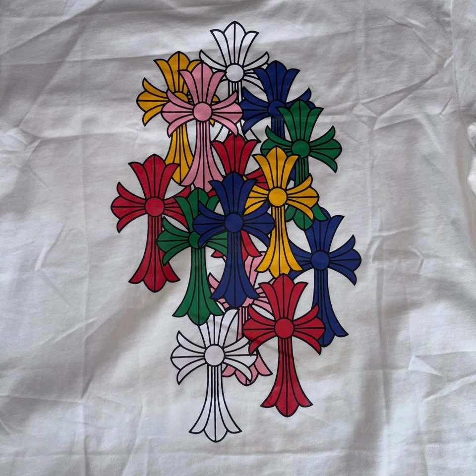 White Chrome hearts Cross T shirt - Size M - photo 5
