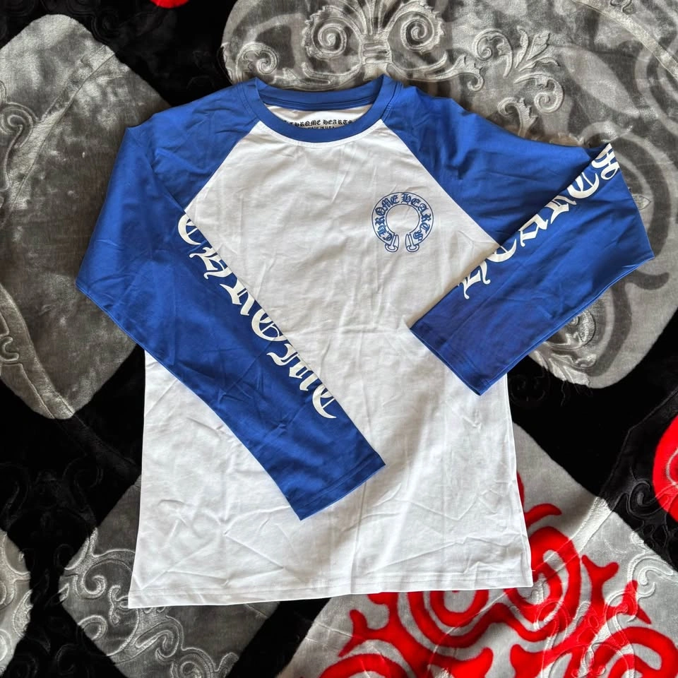 Blue Chrome Hearts Baseball Longsleeve - Size M - photo 2