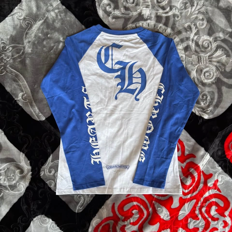 Blue Chrome Hearts Baseball Longsleeve - Size M - photo 3