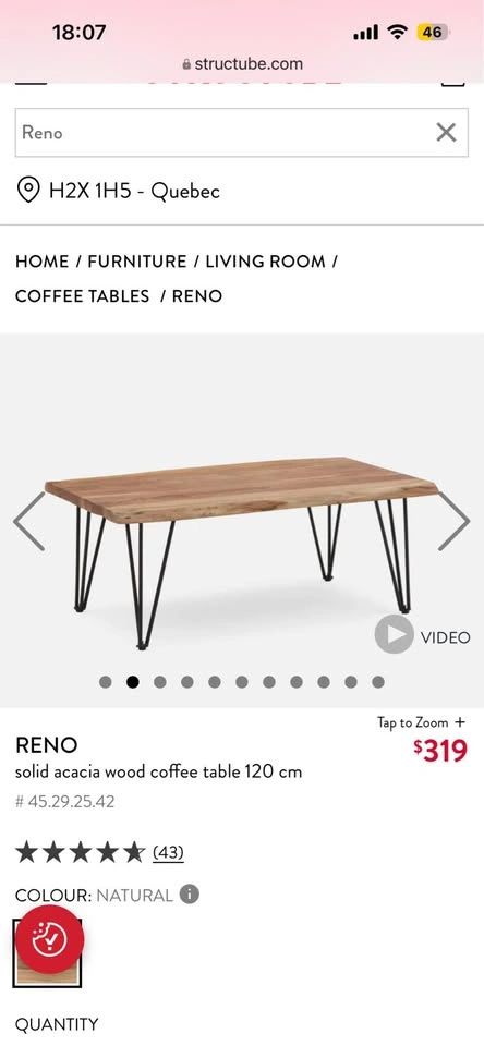 Structube Reno Coffee Table - photo 3