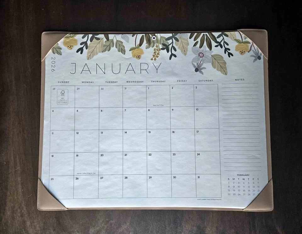 Large 2026 Desk Calendar