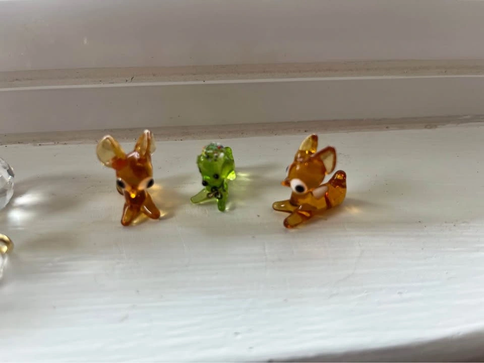 Vintage Miniature Crystal & Hand Blown Glass Figurine Lot - 8 Pi - photo 2