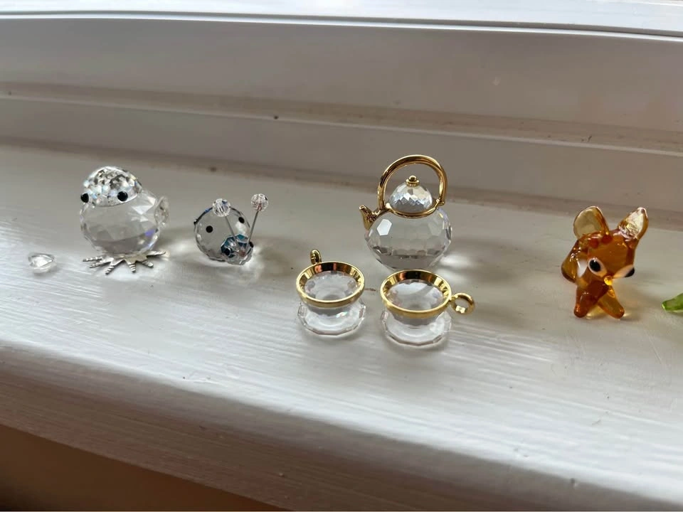 Vintage Miniature Crystal & Hand Blown Glass Figurine Lot - 8 Pi - photo 5