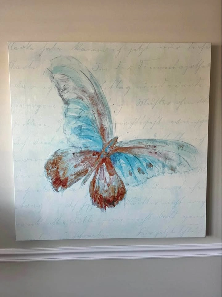 Butterfly Canvas Wall Art 36”x36”