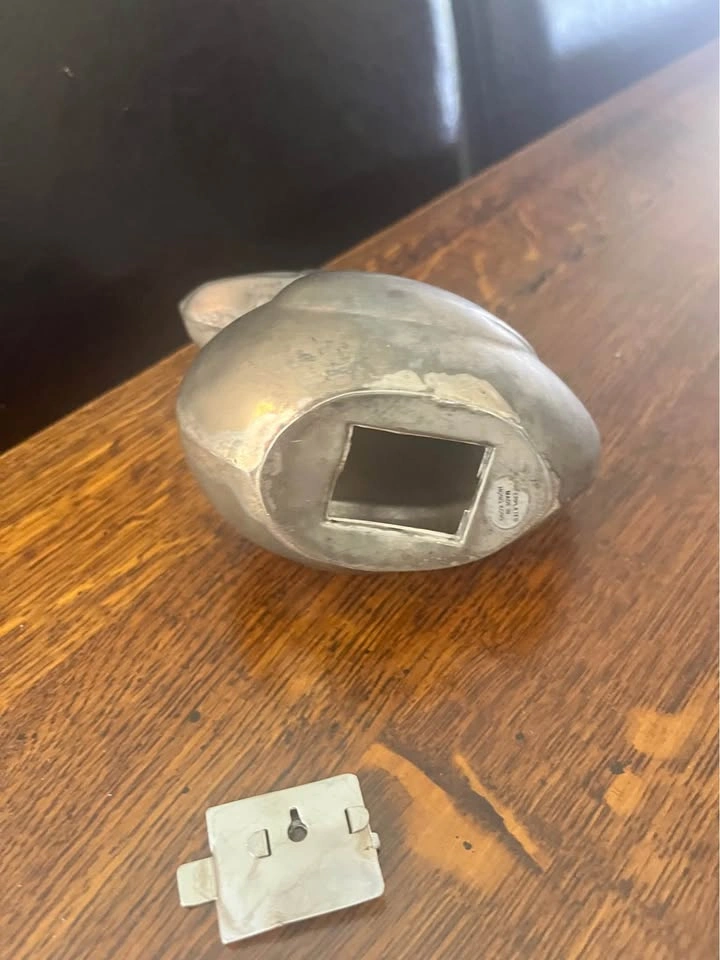 Vintage Silver-Plated Duck Coin Bank - photo 2