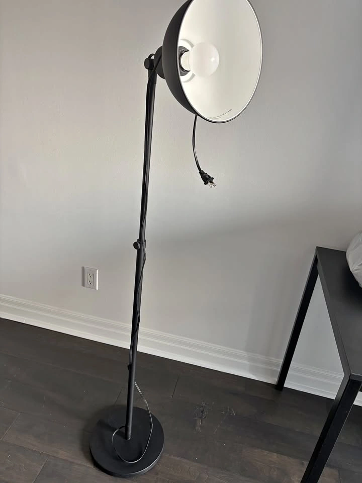Ikea SKURUP floor uplighter, black