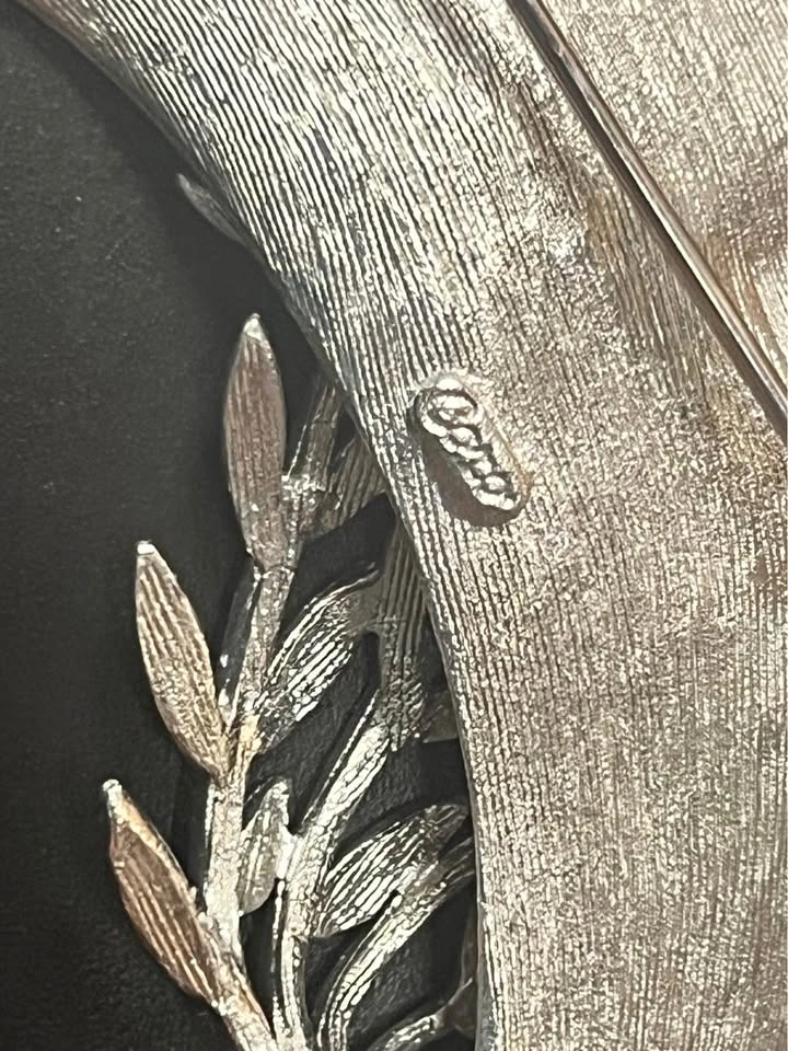 Vintage Coro Silver Tone Leaf and Fan Brooch - photo 2