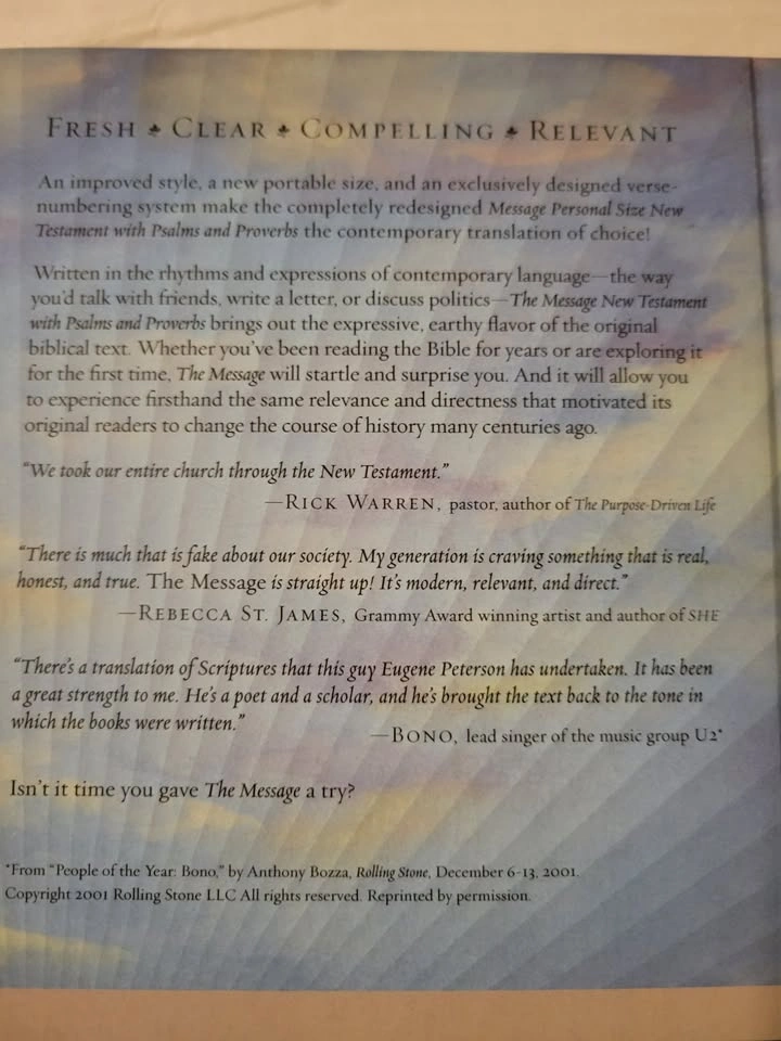 The Message - Eugene H Peterson - photo 2