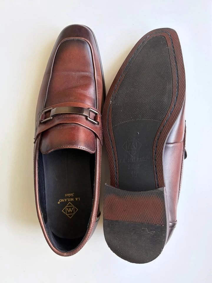 La Milano Men’s Brown Leather Bit Loafers - photo 4