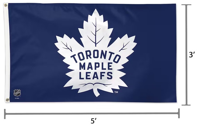 Toronto Maple Leafs Official Deluxe Flag Banner 5 feet x 3 feet - photo 5