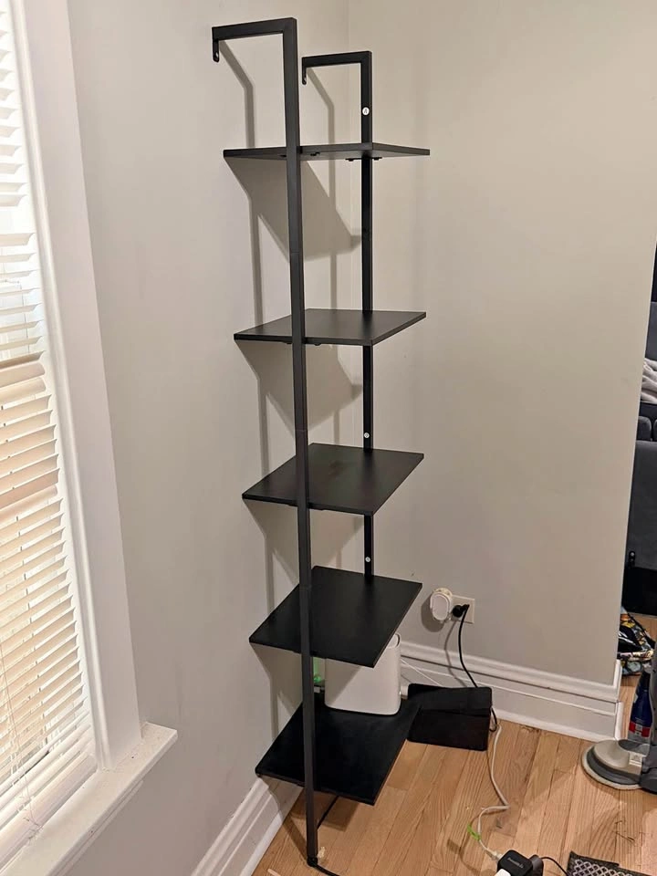 Industrial ladder bookshelf