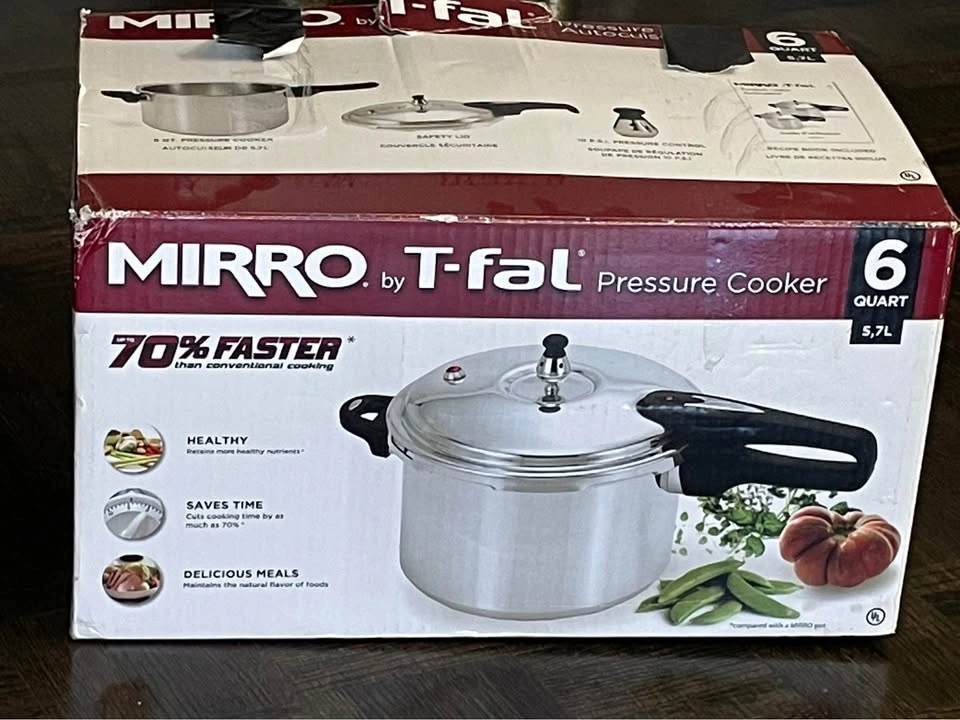 Brand new Mirro 6-Quart Polished Aluminum Pressure Cooker - photo 3