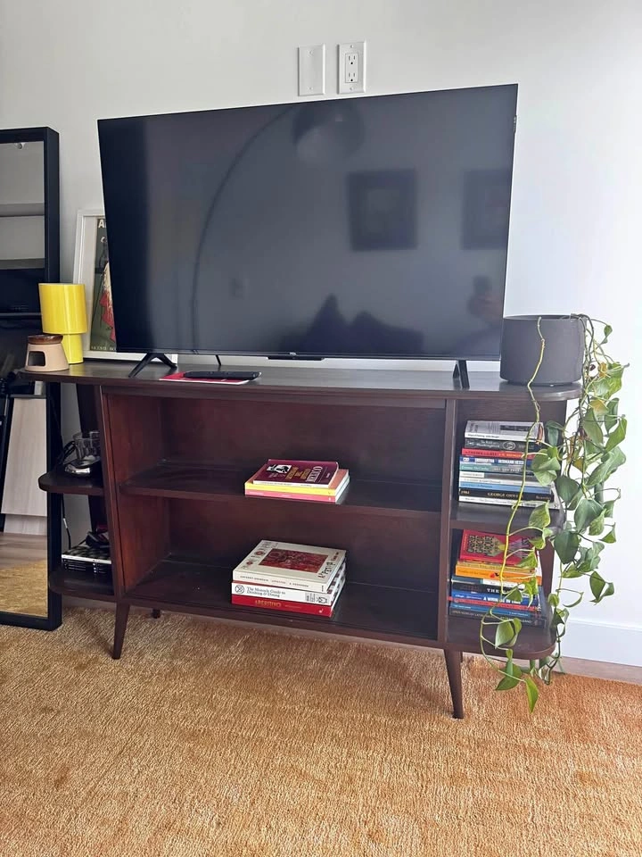 Mid-century entertainment center, book shelf, console
