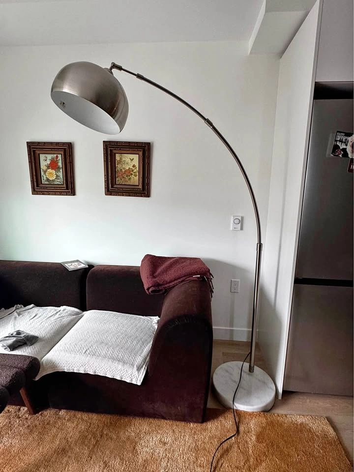 EQ3 Cast Floor Lamp, Chrome