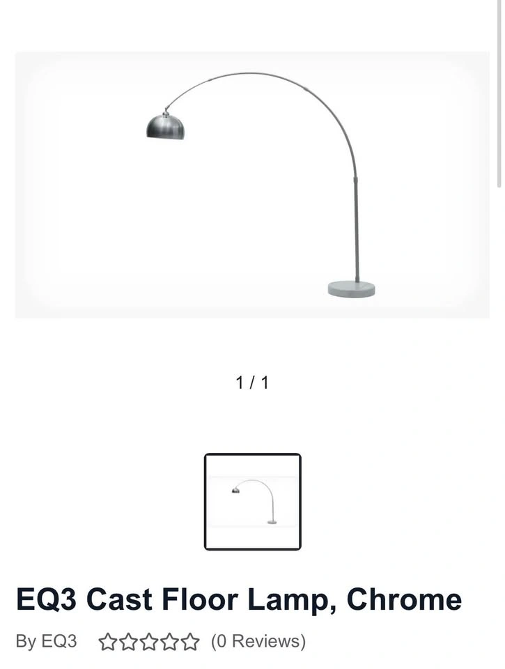 EQ3 Cast Floor Lamp, Chrome - photo 2