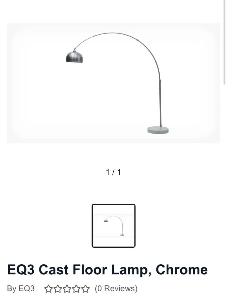 EQ3 Cast Floor Lamp, Chrome - photo 2