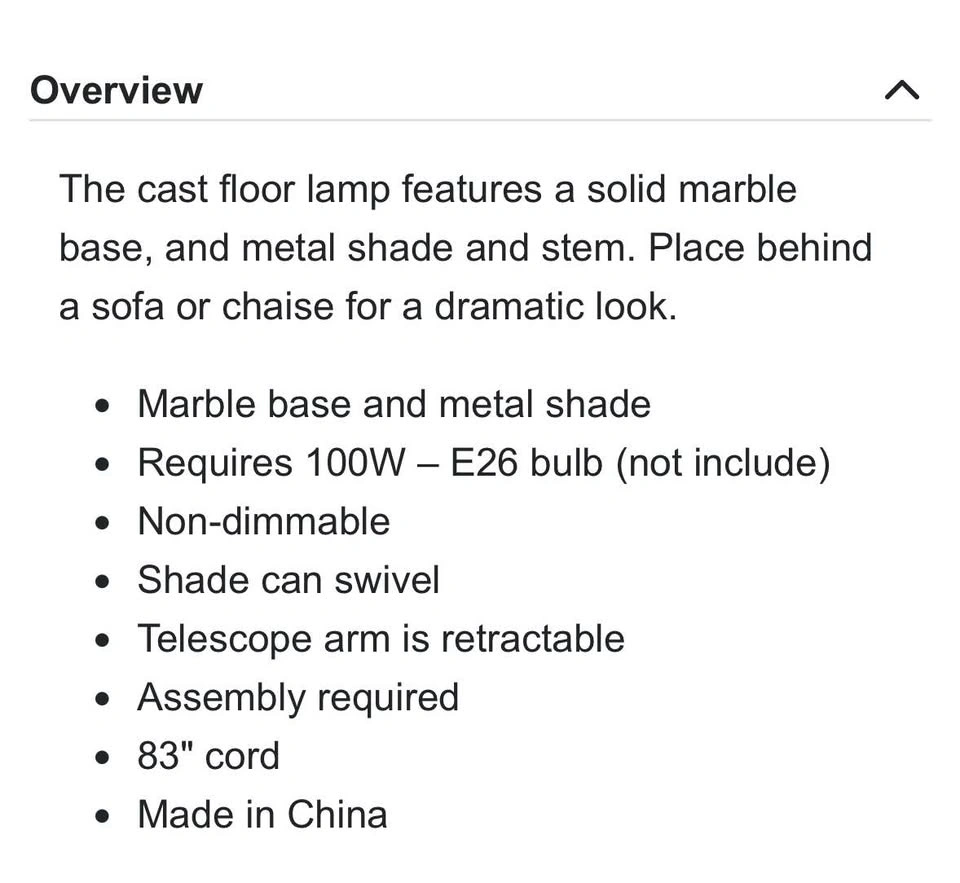 EQ3 Cast Floor Lamp, Chrome - photo 4