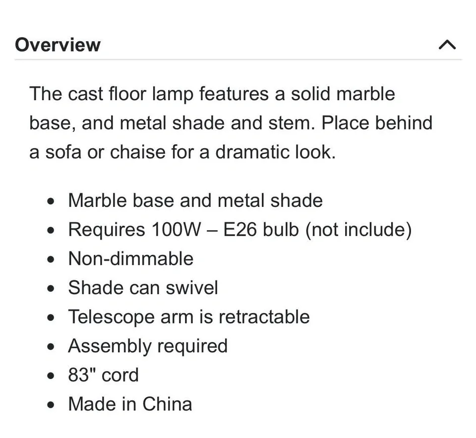 EQ3 Cast Floor Lamp, Chrome - photo 4