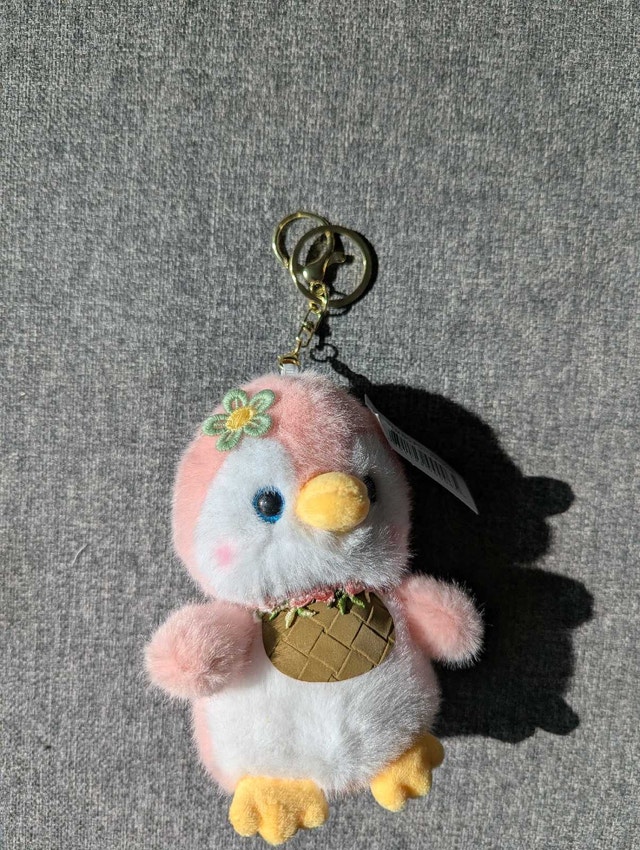 Pink Penguin Plush Keychain - photo 2
