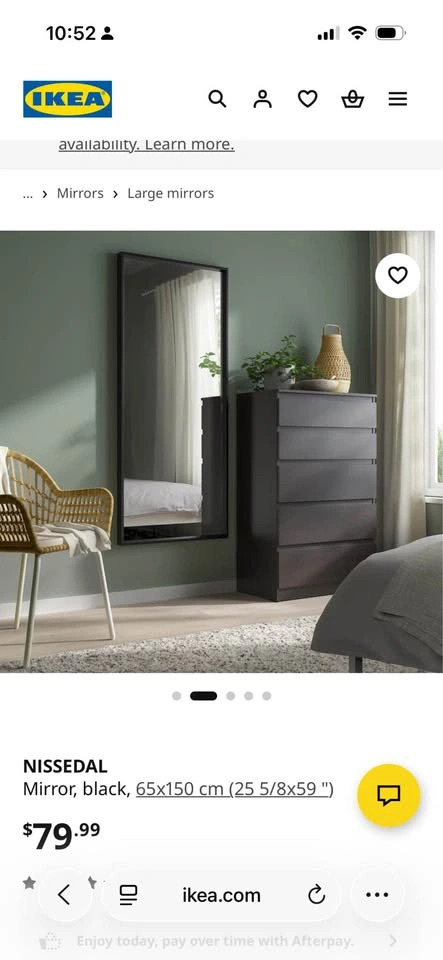 NISSEDAL Mirror, black, 65x150 cm - photo 4