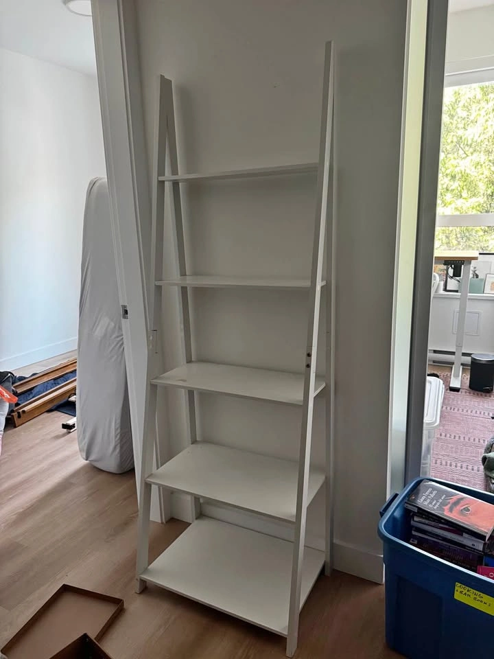 White ladder shelf