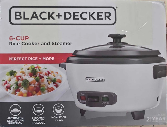 Black+Decker 6-Cup Rice Cooker and Steamer