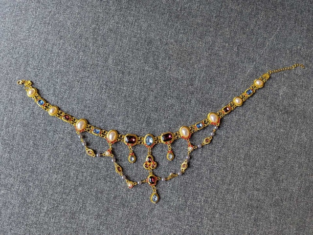 Vintage Style Multi-Gemstone Statement Necklace - photo 2