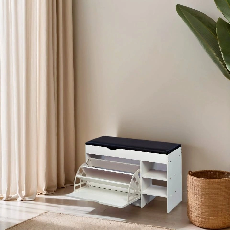 Craftsman Shoe Storage Bench with Long Bench Seat