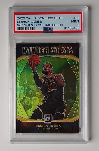 2020 Donruss Optic LeBron James Winner Stays LIME GREEN /149 PSA