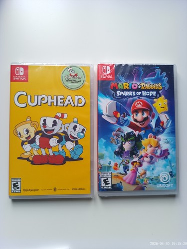 Brand New Cuphead & Mario + Rabbids for Nintendo Switch