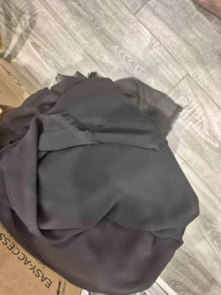 Black Chiffon Fabric Material