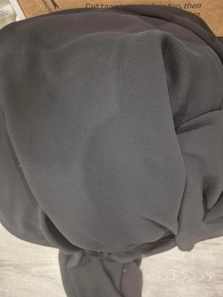 Black Chiffon Fabric Material - photo 2