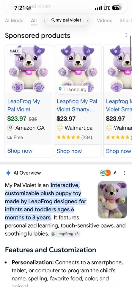 LeapFrog My Pal Violet Smarty Paws brand new - photo 3