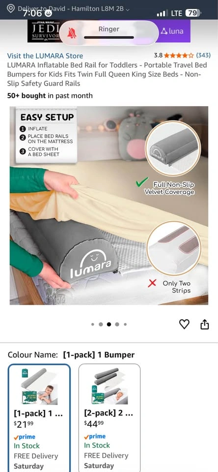 LUMARA Inflatable Bed Rail for Toddlers - photo 5
