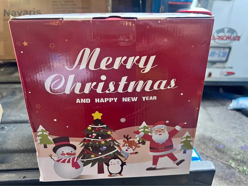 JWGUTS 12FT Christmas Inflatable Santa Sleigh and Reindeer