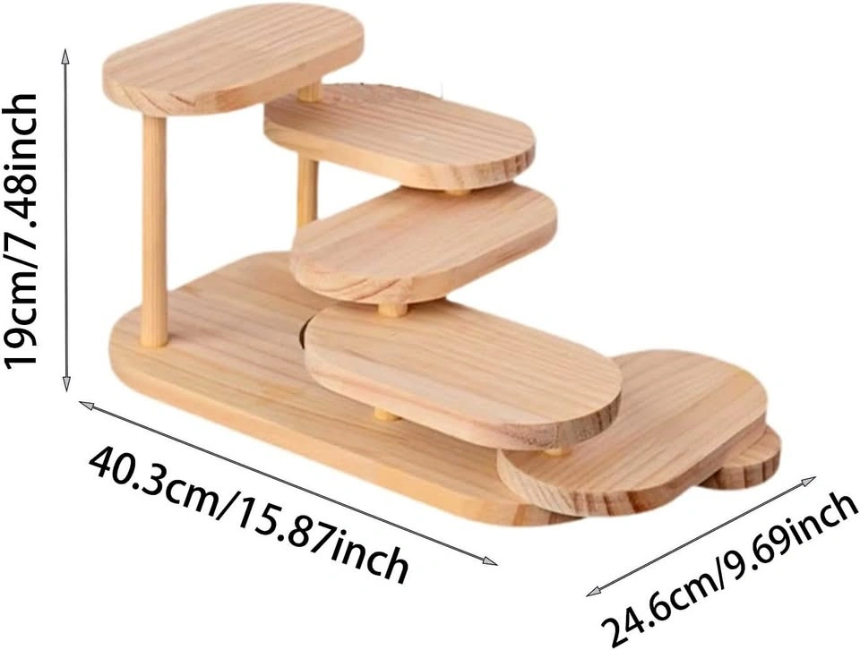 Modern Tiered Wooden Plant Stand / Display Riser (5 Platforms)