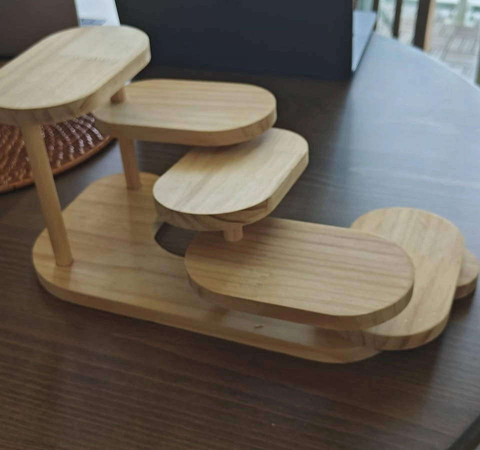 Modern Tiered Wooden Plant Stand / Display Riser (5 Platforms) - photo 2