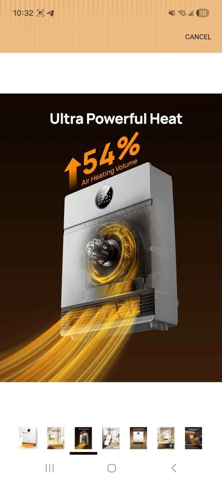 DREO Smart Wall Heater, IP24 Electric PTC Space Heater - photo 3