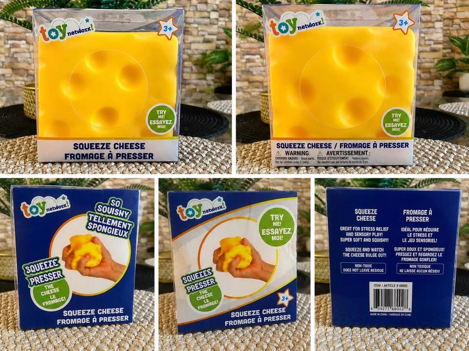 BNIB Toymendous Squeeze Cheese Squish Fidget Toy - photo 2
