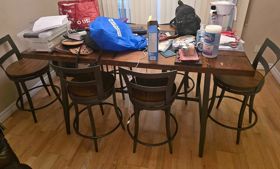 Dining table and chairs