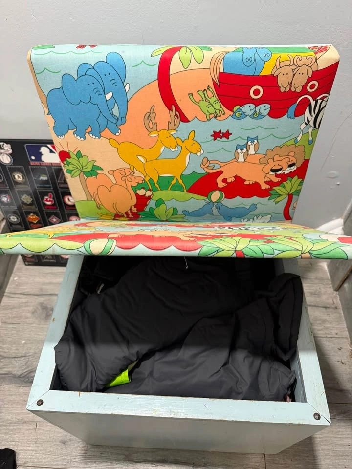 Kids Wooden Toy Storage Bench with Padded Seat & Backrest - photo 5