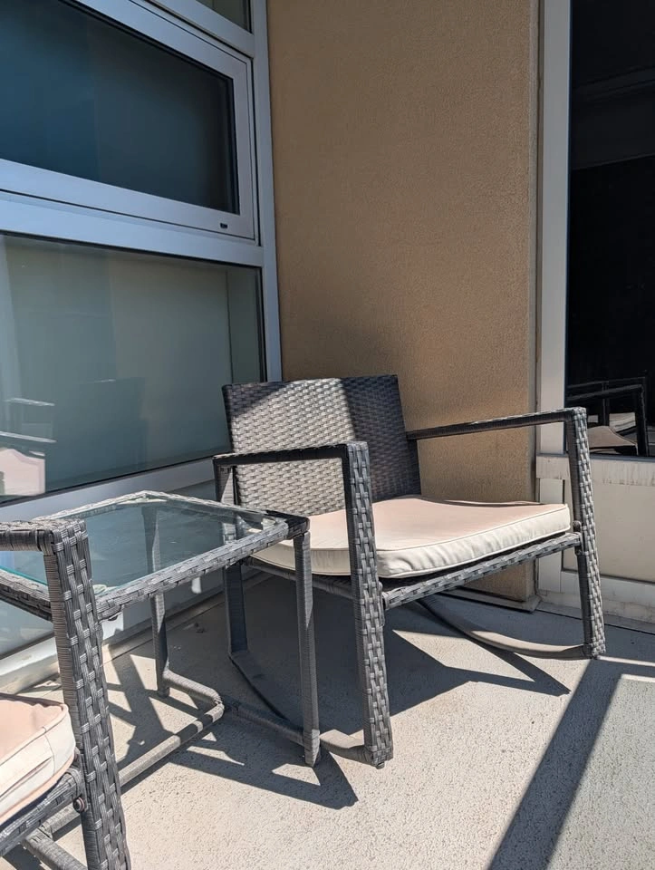 3-Piece Outdoor Wicker Rocking Chair Set - photo 2