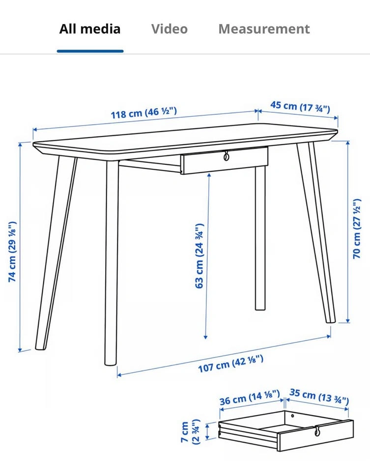 IKEA Work Desk (Lisabo) - photo 4