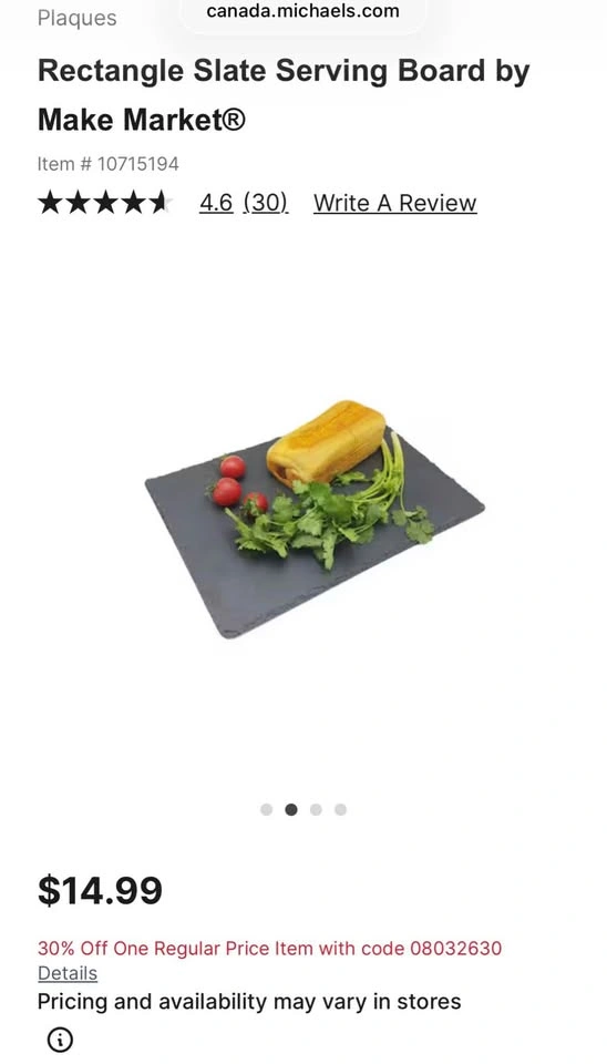 Slate Server Board (MAKE MARKET from Michaels) - photo 4