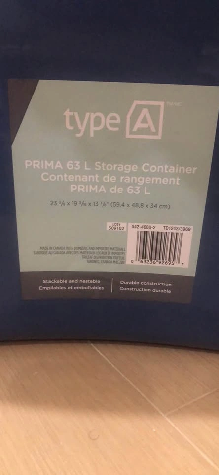 type A PRIMA 63 L Storage Container - photo 2