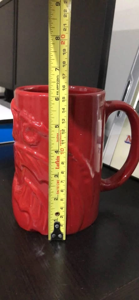 Red Ceramic Dragon Relief Mug - photo 4