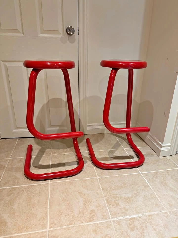 Vintage Kinetics K700 “Paperclip” Bar Stools – Pair – Made in Ca