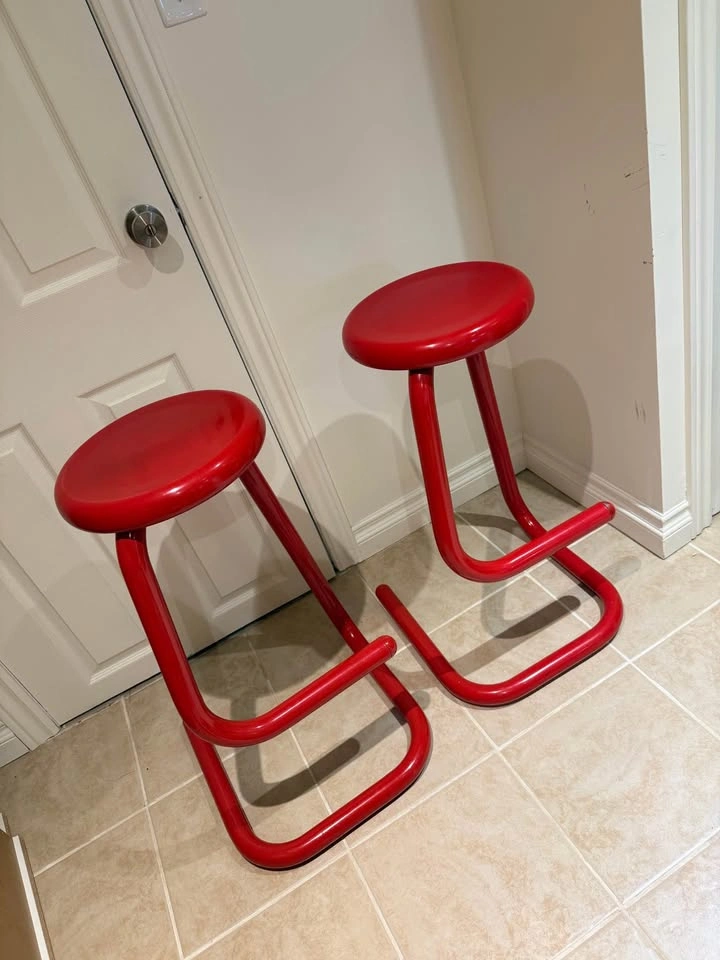 Vintage Kinetics K700 “Paperclip” Bar Stools – Pair – Made in Ca - photo 2