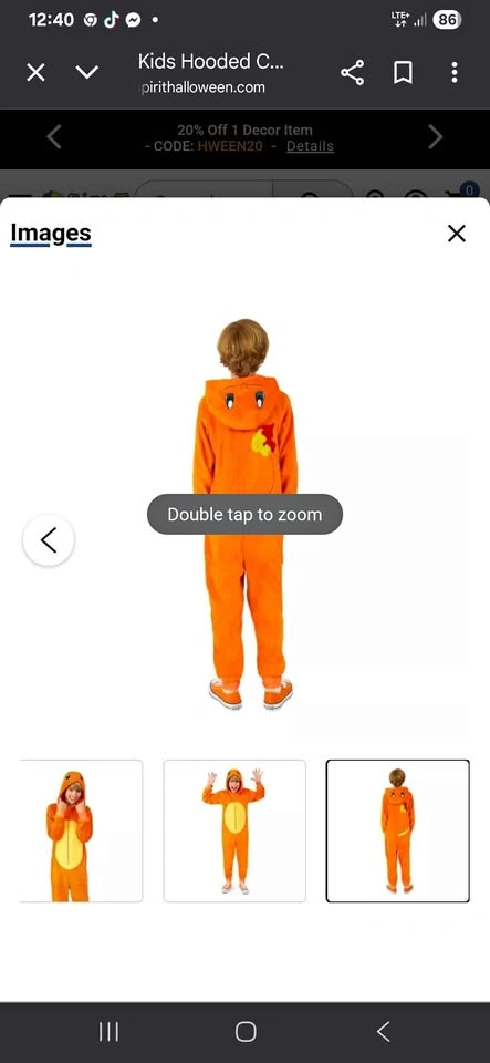 Hooded Charmander Costume