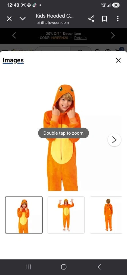 Hooded Charmander Costume - photo 2